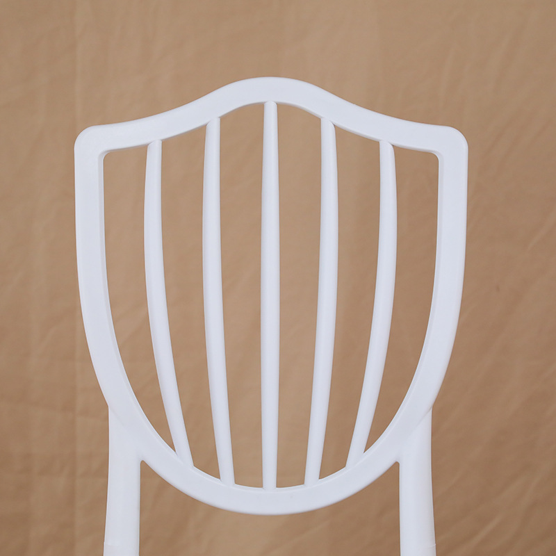 Cross-Border Pp Bamboo Chair Plastic Chair Outdoor Banquet Event Wedding Chair Thickened Dining Chair Backrest Stackable Chair