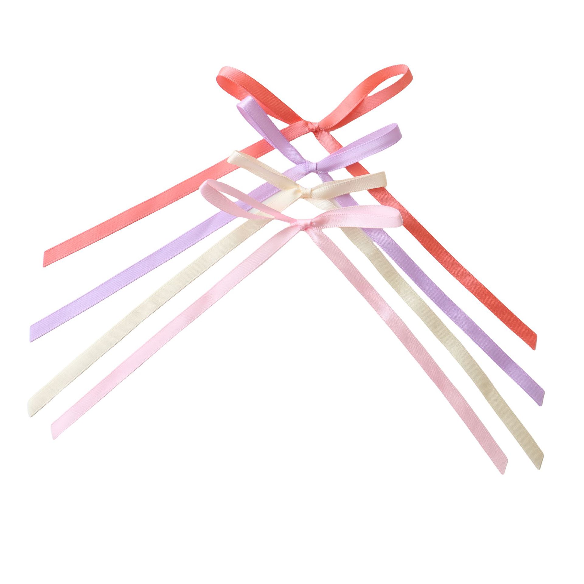 Ballet Style Bow Ribbon Bow Double Ponytail Hairpin Cute Girl Ribbon Side Clip Hair Headwear Accessories