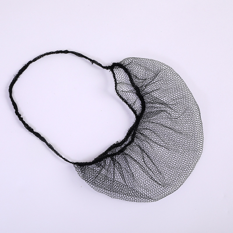 Disposable Nylon Beard Cover Black Mesh Dustproof Single Loop Single Rib Beard Cover Pocket Cover Manufacturer Wholesale