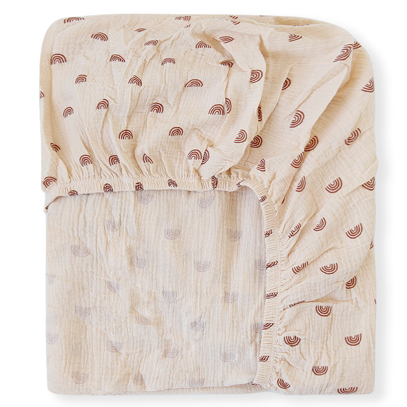 Cross-border solid color crib bed hat cotton gauze Zou cloth spring and autumn children's bedspread European and American size baby sheets