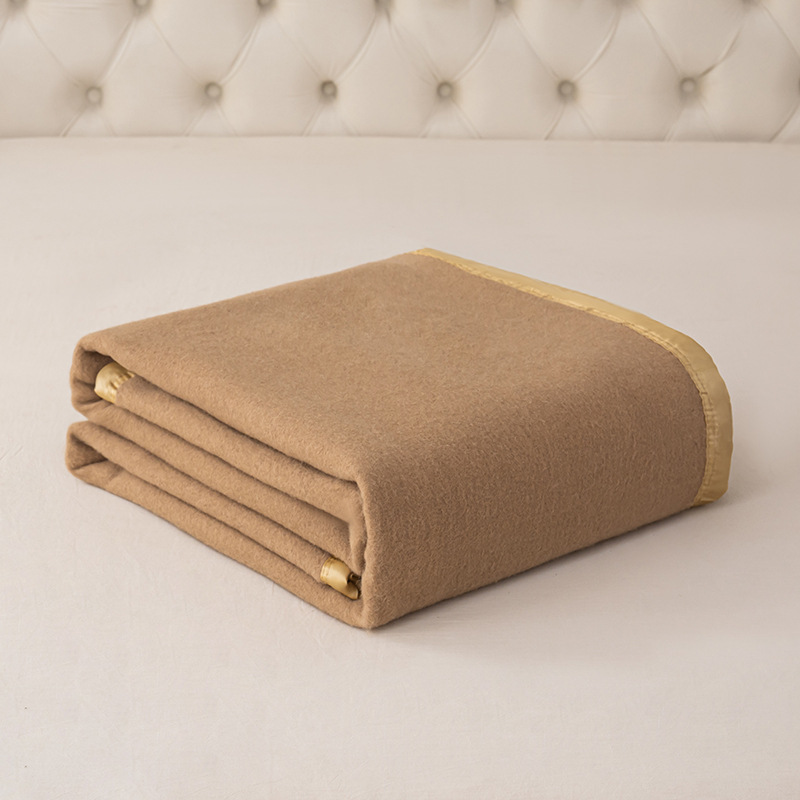 Super soft bed single double hotel blanket hotel blanket wholesale wool blanket hotel special camel thickened blanket