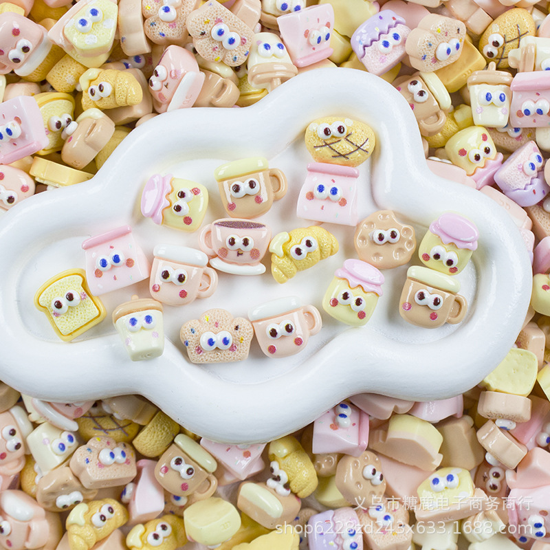 Mini cute small size resin accessories cream glue diy hairpin nail phone case handmade material in stock wholesale 1