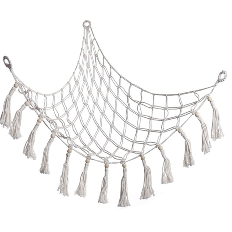 Woven Plush Toy Storage Net Triangle Net Pocket Corner Net Toy Hammock Storage Swing Hammock