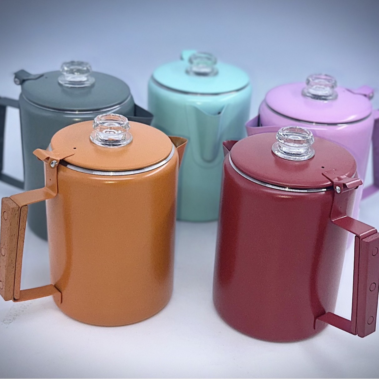 Candy Color Stainless Steel Wild Coffee Pot, American Coffee Pot, Coffee Extract Pot, Coffee Distillation Pot