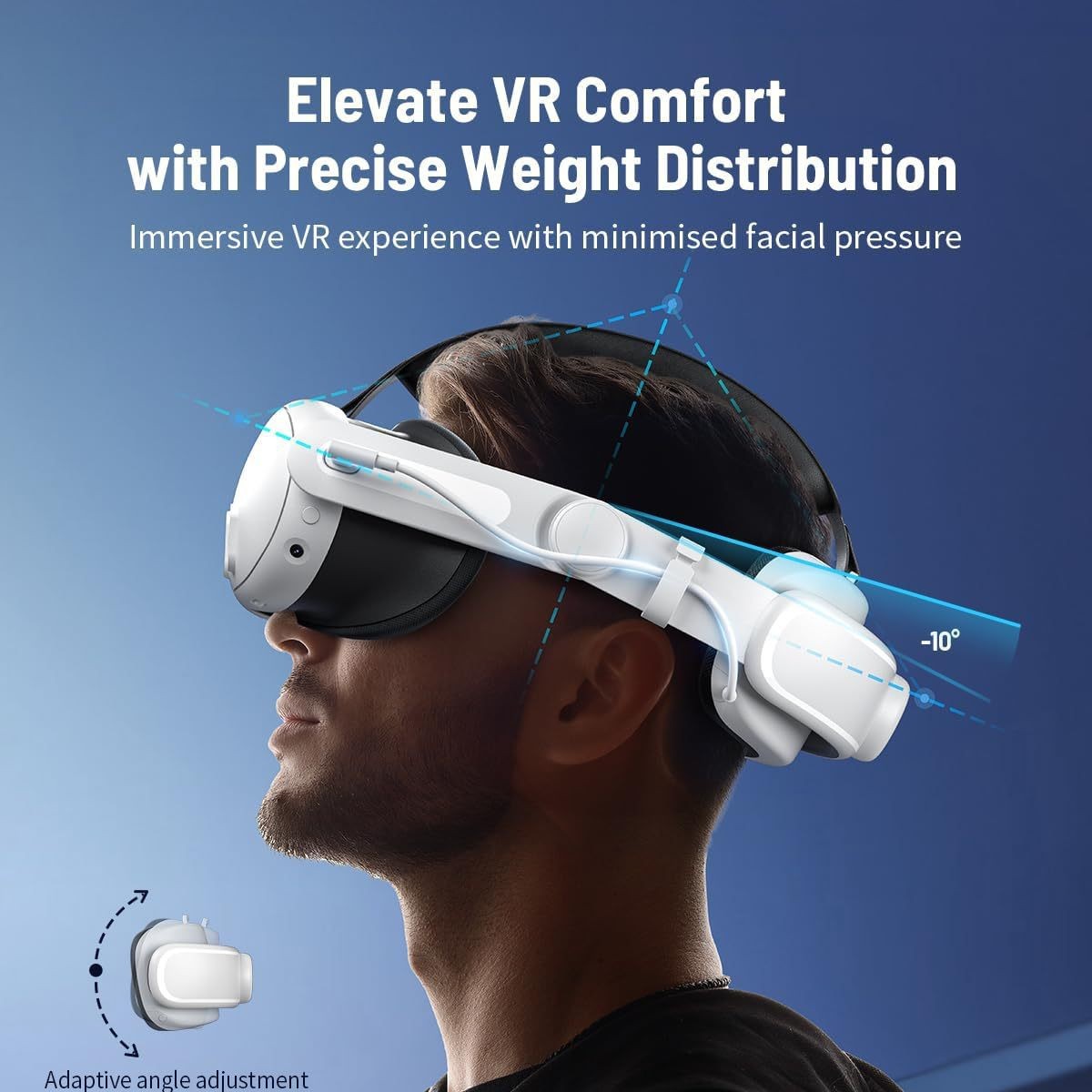 New Vr Accessories Suitable for Meta Quest 3S Foldable Plaid Decompression Adjustable Vr Charging Headwear