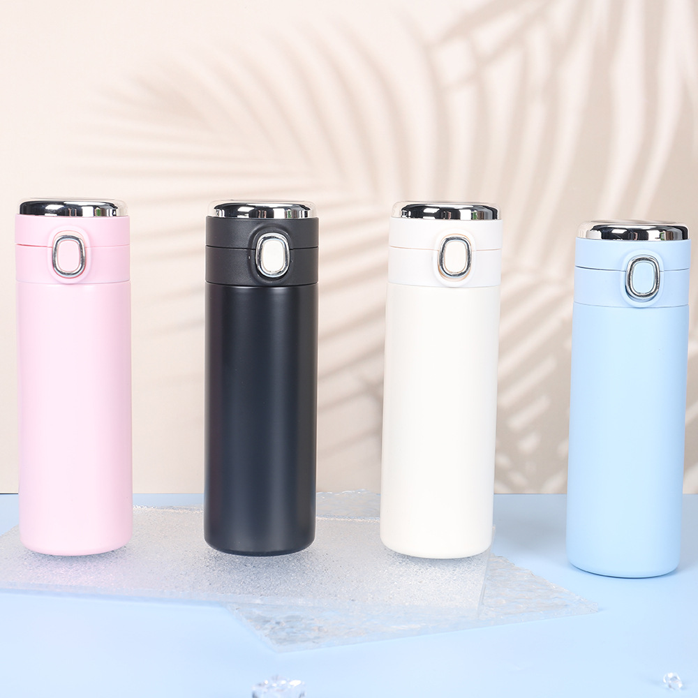 304 stainless steel bounce cover pea Cup mini double-layer vacuum smart vacuum cup custom logo gift water Cup