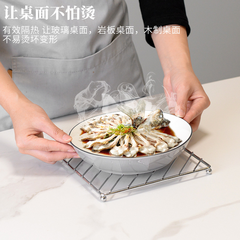 Household Insulation Mat Kitchen Tabletop Thickened Soup Pot Anti-Scalding Kitchen Insulation Mat Steaming Rack Chiffon Cake Cooling Rack