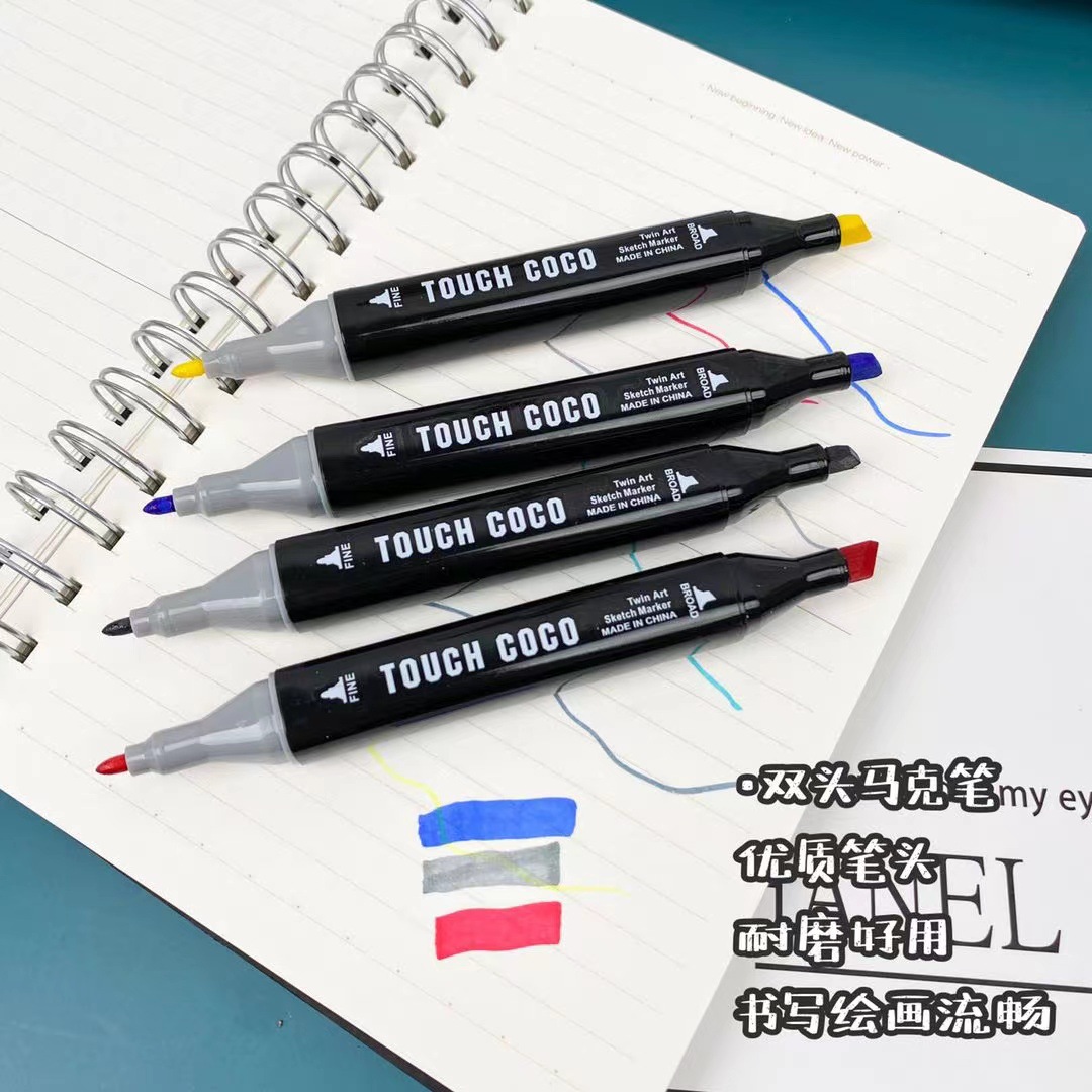 Children's Colorful Marker Oil-Based Double-Ended Colorful Pen Set 48 Colorful Set Oil-Based Watercolor Pen Multi-Colorful Marker Pen