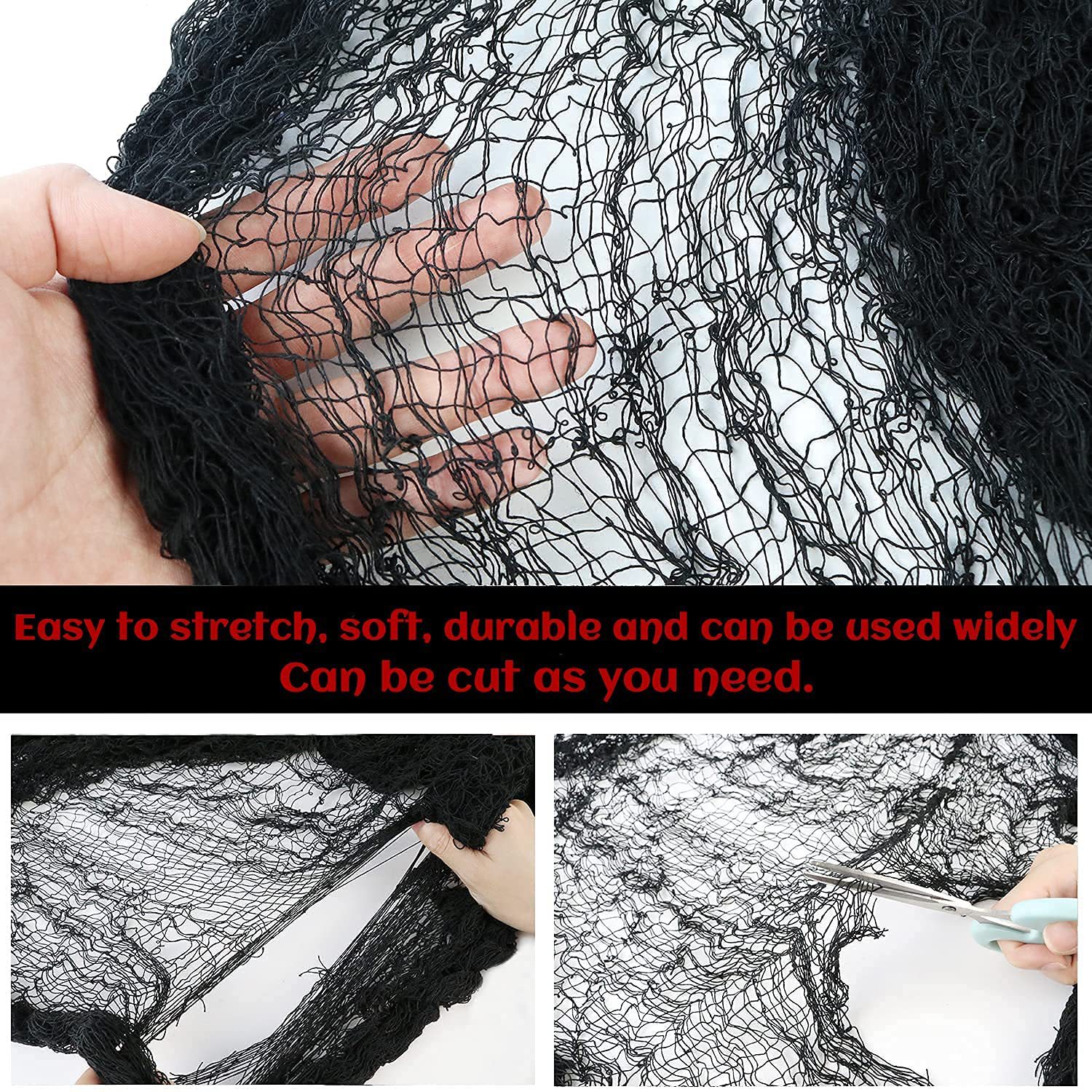 Halloween Gauze Nightclub Ghost Festival Decorative Gauze Bar Haunted House Secret Room Horror Atmosphere Arrangement Tattered Cloth