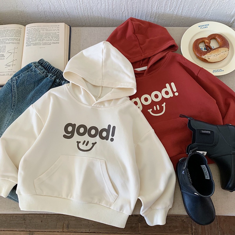 Bora Children's Clothing Boys' Sweatshirt Children's Spring and Autumn 2025 New Hooded Stylish Cool Girl Baby Fashionable Top