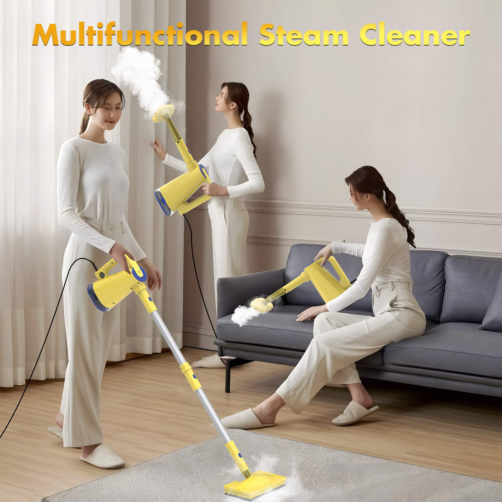 Steam mop HD-310 cross-border household high temperature multi-scene wired 1500W high power handheld cleaner
