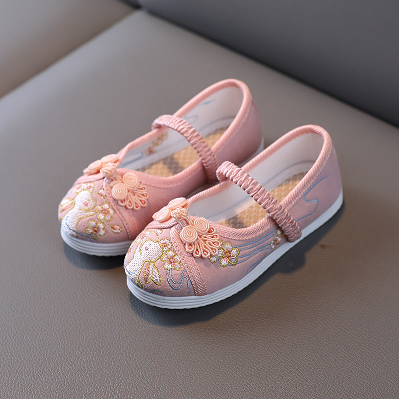 New Girls' Cloth Shoes, Kidsren's Embroidered Shoes, Ancient Style Shoes, Old Beijing Traditional Cloth Shoes, Kidsren's Shoes, Princess Baby Han Dynasty Shoes