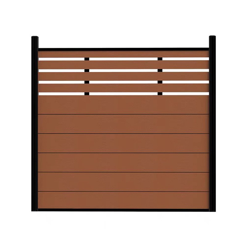 Outdoor Plastic Wood Fence Grille Park Scenic Spot Garden Courtyard Fence Wall Panel Second Generation Wood Plastic Board Fence Guardrail