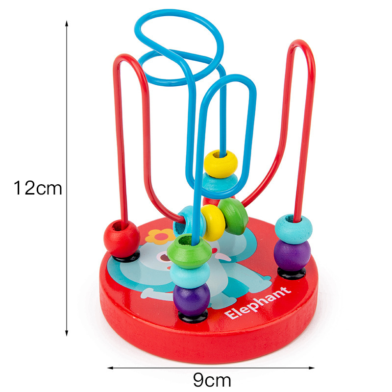 Children's Benefit Intelligence Toys Artificial Wooden Twisted Caterpillar Clock Piano Beads Rainbow Tower Gift suit Scattered