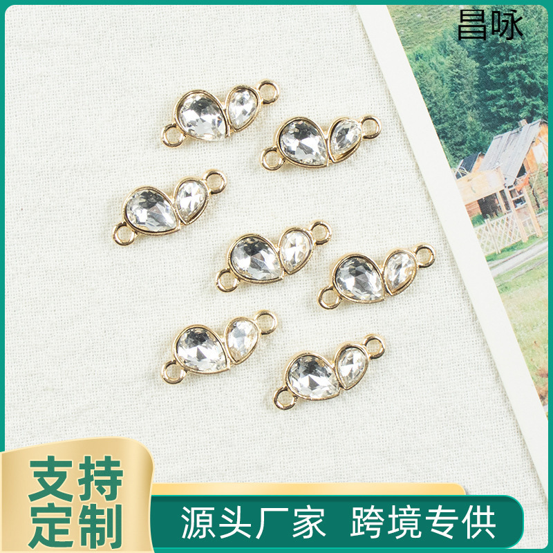 Аксессуары для волос, головные уборы, серьги, DIY ювелирные аксессуары, один кулон в форме капли с бриллиантом