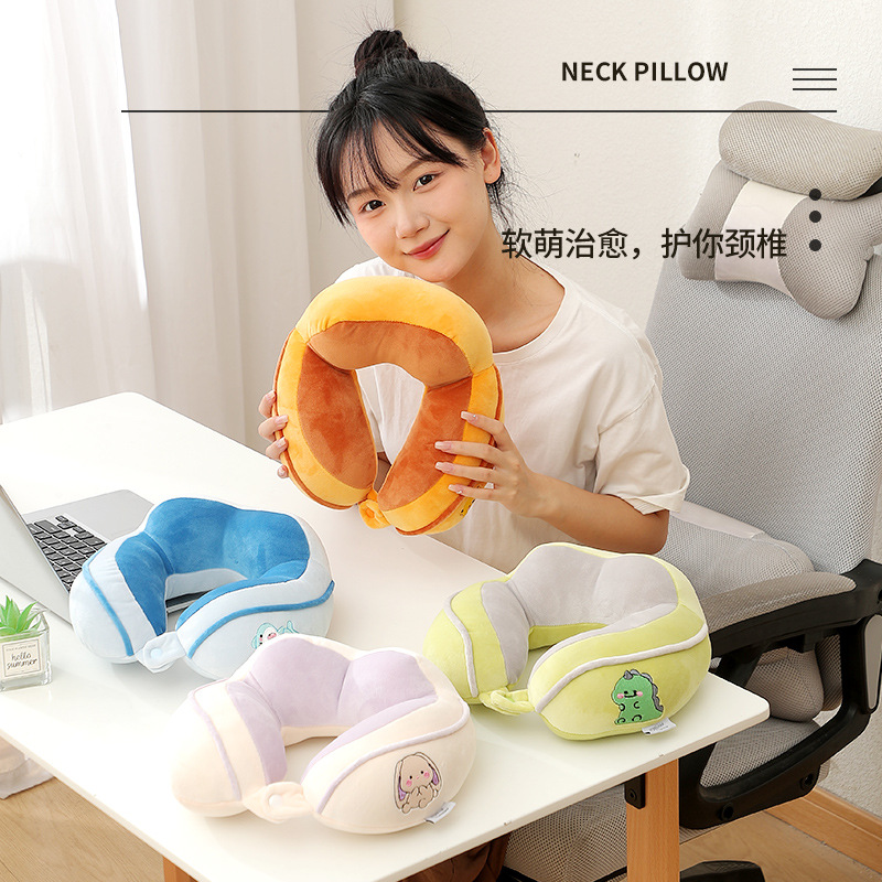 Hump U-Shaped Pillow Office Nap Neck Pillow Travel Portable Neck Pillow Soft Airplane Pillow Can Be Printed with Logo