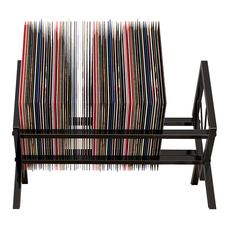 Креативный настольный стеллаж для хранения виниловых пластинок, металлический стенд для CD и журналов