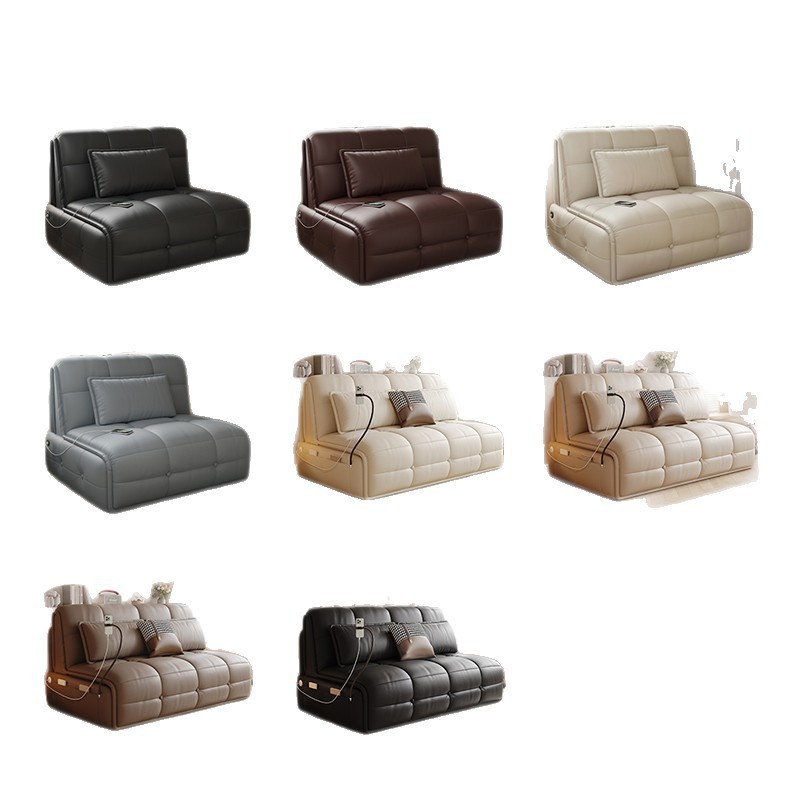 Умный электрический диван-кровать складной простой для спальни гостиной малой квартиры одно- и двуспальный с беспроводным пультом управления ленивый диван