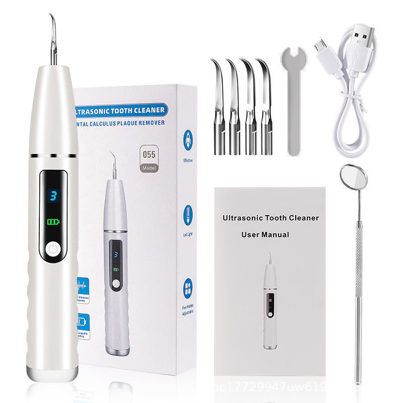 Popular Household Real Ultrasonic Tooth Cleaner Dental Calculus Remover Tooth Cleaner Electric Tooth Cleaner Cross-border