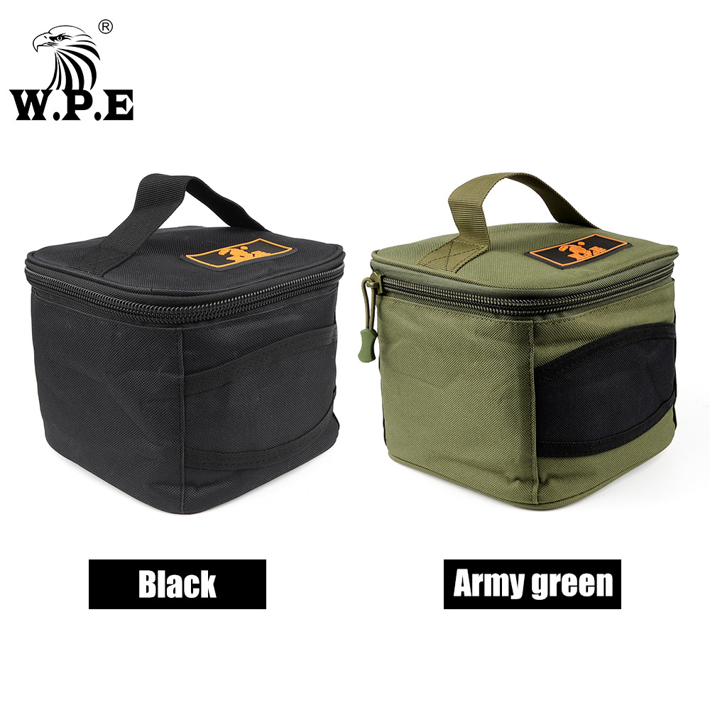 W.P.E fishing bag 1 handbag carp wheel fishing tackle 18*20*15cm fishing wheel bag splash proof water fishing accessories