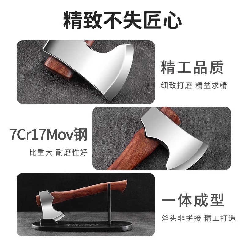 Mini Small Ax Hand-Forged Mountain Fire Ax Decorative Ornaments Mirror Light Small Hand Ax Cool Play Sharp Ax