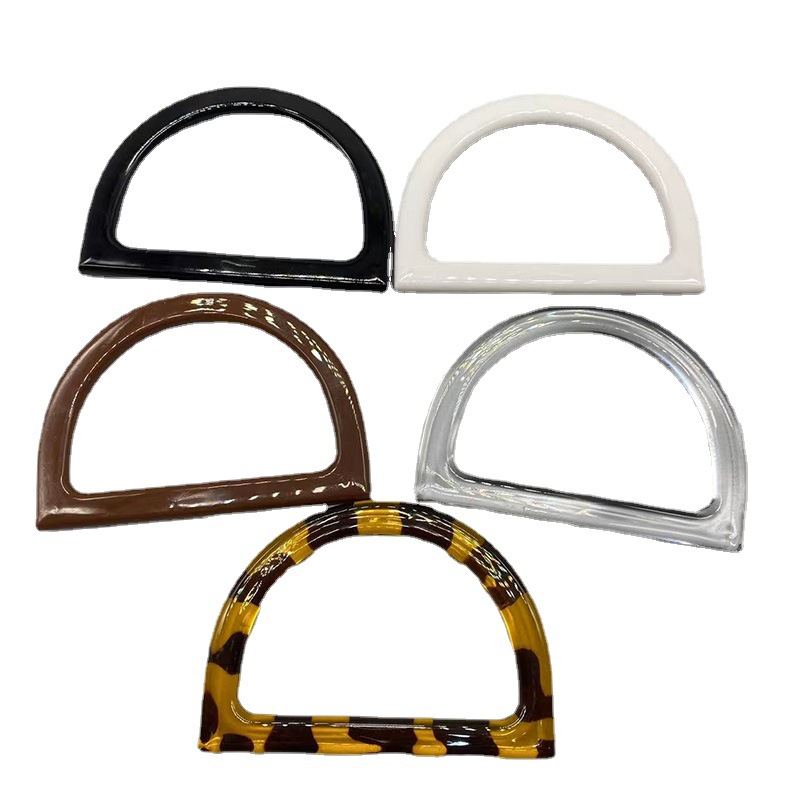 Spot plastic D-shaped hand-in-hand DIY woven bag accessories imitation wood handle felt bag wooden box gift box handle