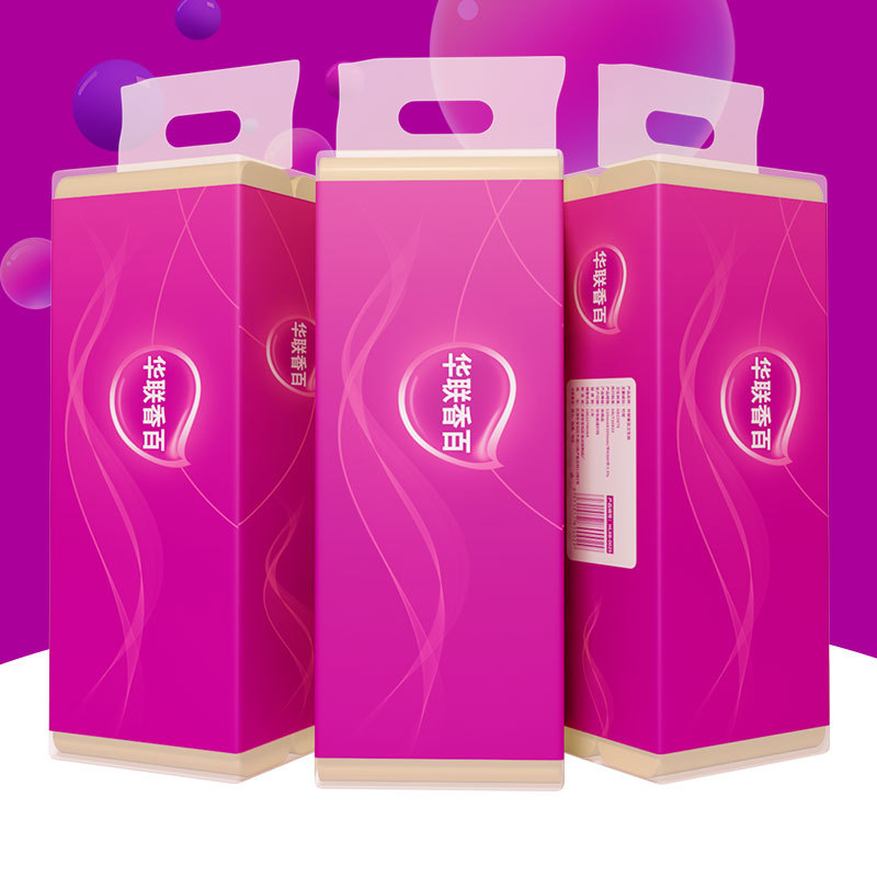 Toilet paper wholesale household affordable non-core roll paper toilet paper toilet paper whole box roll paper toilet paper Hualian Xiangbai