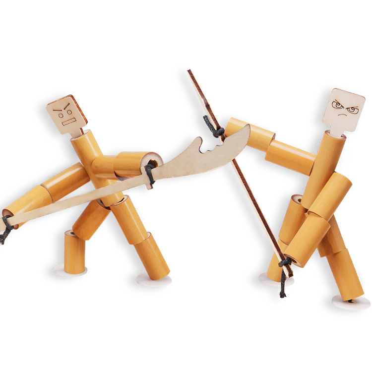 Bamboo Man battle toy Chinese textbook same style double fight parent-child handmade children assembled game grade 6