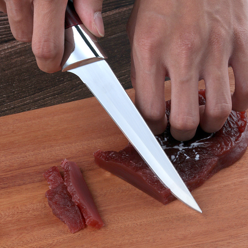 Boning knife with rubber sleeve professional cutting knife portable pig and sheep knife peeling knife boning special knife meat slicing knife