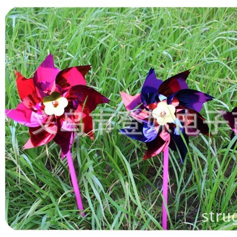 Plastic Sheet small windmill square colorful decoration diy kindergarten stall children cartoon toy factory wholesale