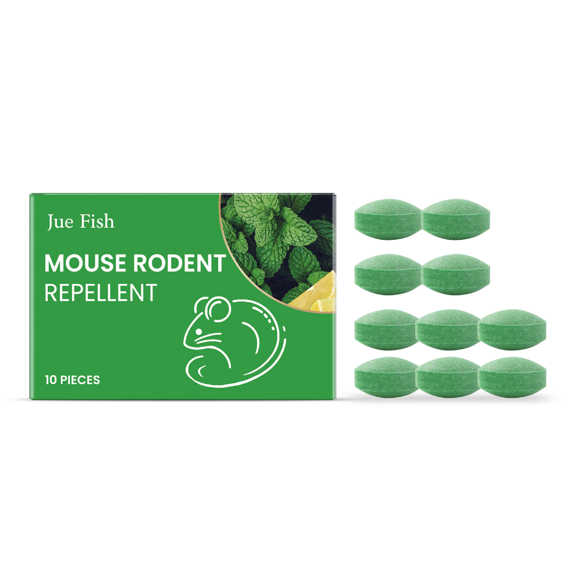Jue Fish Rat Repellent Indoor and Outdoor Mild Rat Repellent Convenient Rat Repellent Pills to Prevent Rat Interference