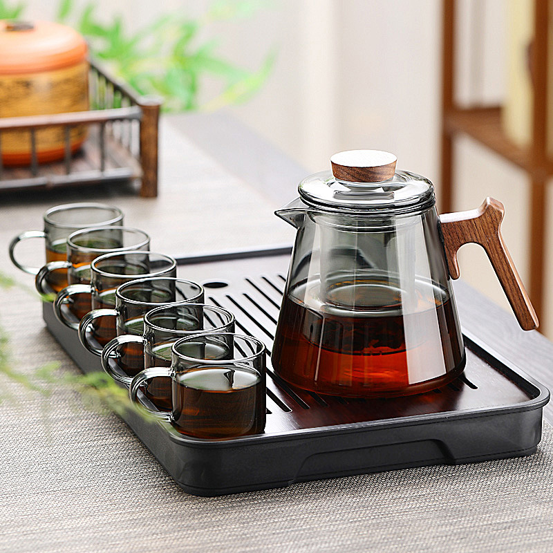 Cross-border Glass Teapot High Temperature Resistant Teapot Household Tea Set Teapot suit Single Pot New Health Boiling Teapot