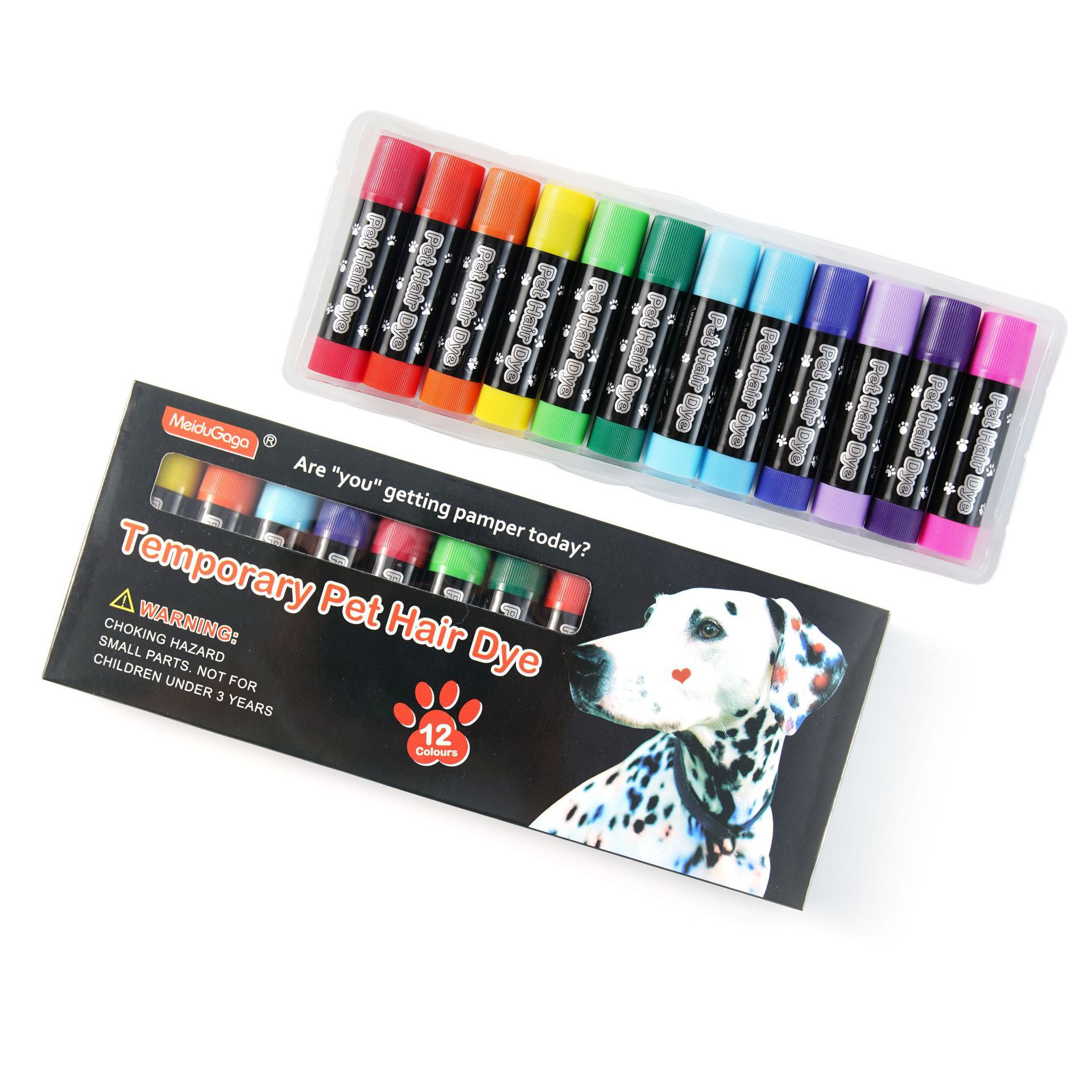 Pet Hair Dyeing Stick No Hair Injury Easy to Clean Color Hair Dyeing Cream Dog Hair Dyeing Veterinary Marker Crayon