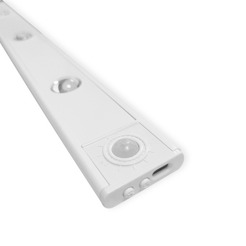 Human Body Sensor Light Ultra-Thin Cat Eye Light Strip Rechargeable Self-Adhesive Wardrobe Cabinet Light with Night Light Ambient Light Smart