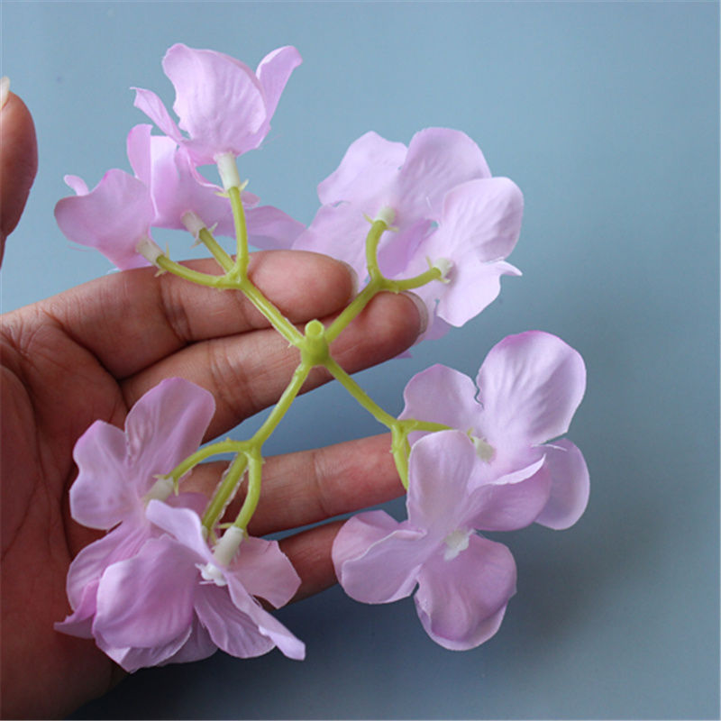 Cross-border custom simulation hydrangea wedding decoration eternal flower red background plant wall simulation hydrangea head