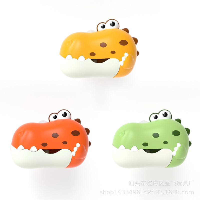 Cross-border New Dinosaur Bubble Spitting Machine Baby Bathroom Electric Crab Spitting Bubble Children's Bath Water Play Toys
