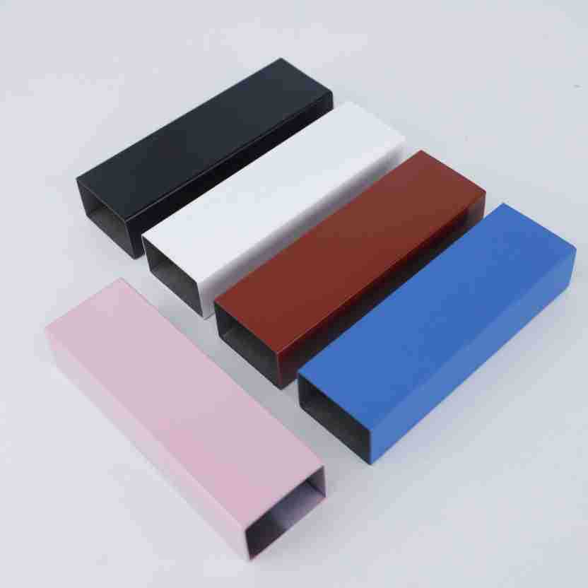 Stainless Steel Pipe Square Tube Flat Tube Rose Gold Antique Bronze Decorative Tube Corrosion-Resistant Gold-Plated Architectural Decoration 304