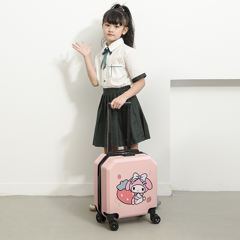 Children's luggage 18 inch large capacity combination lock trolley case mute universal wheel printable LOGO suitcase wholesale