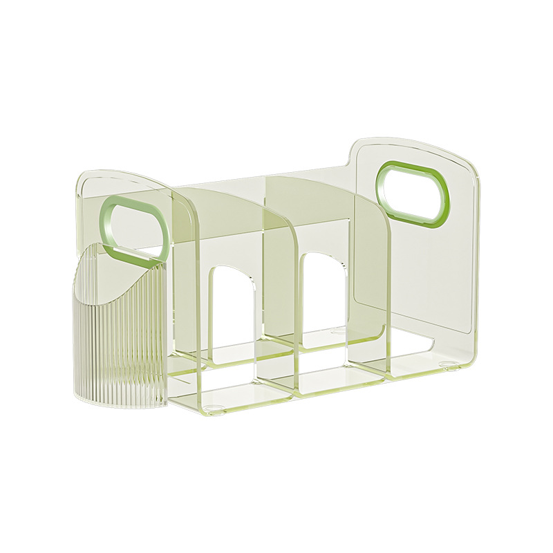File Rack Thickened Triple Four-Part File Frame Desktop Storage Box Archive Information Book Storage Rack Book Stand