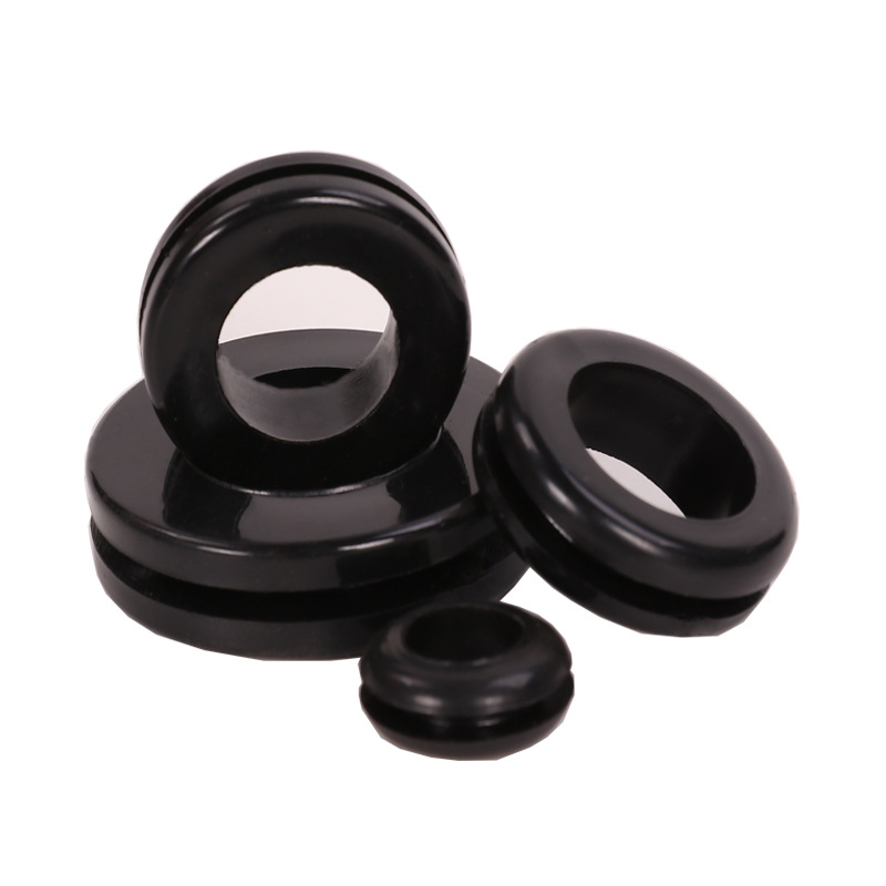 Coil protection rubber double-sided flame retardant through-hole Coil protection wire sleeve PVC through-line buckle out-line ring wire protection