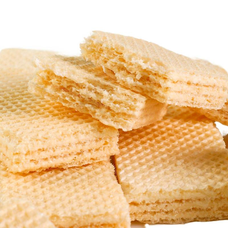 [Full Box of 50 Packs] Strawberry Ice Cream Soy Milk Sandwich Wafer Biscuits Ready-To-Eat Snacks with Free Shipping!