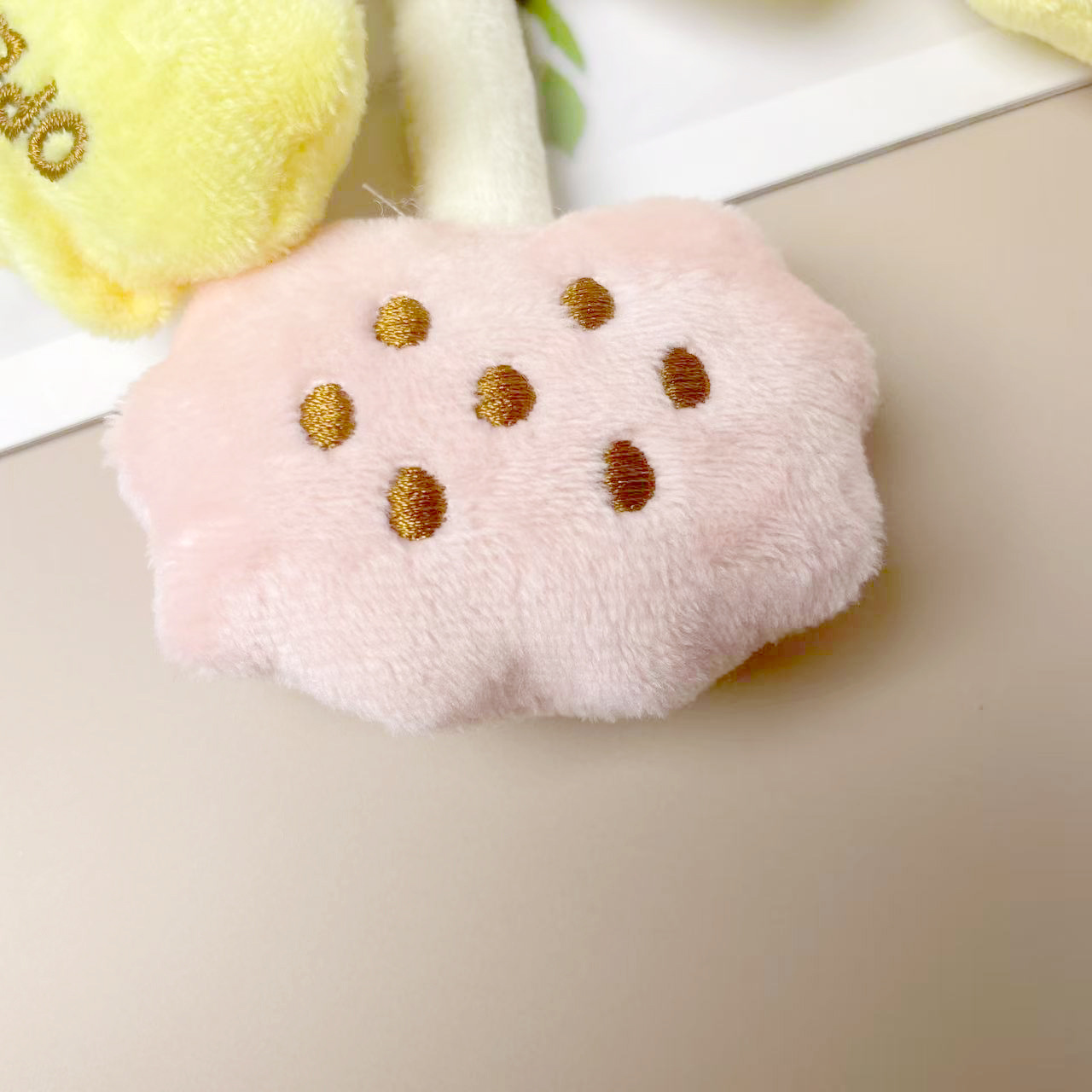 Plush Pendant Ins Cute Cherry Color-Blocked Bow Plush Backpack Pendant Fresh and Cute Stylish Keychain