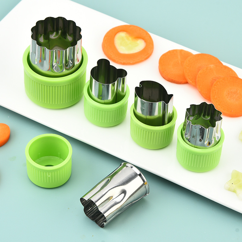 Baby food supplement butterfly surface mold vegetable and fruit flower cutter sausage biscuit printing mold wonton stainless steel printing