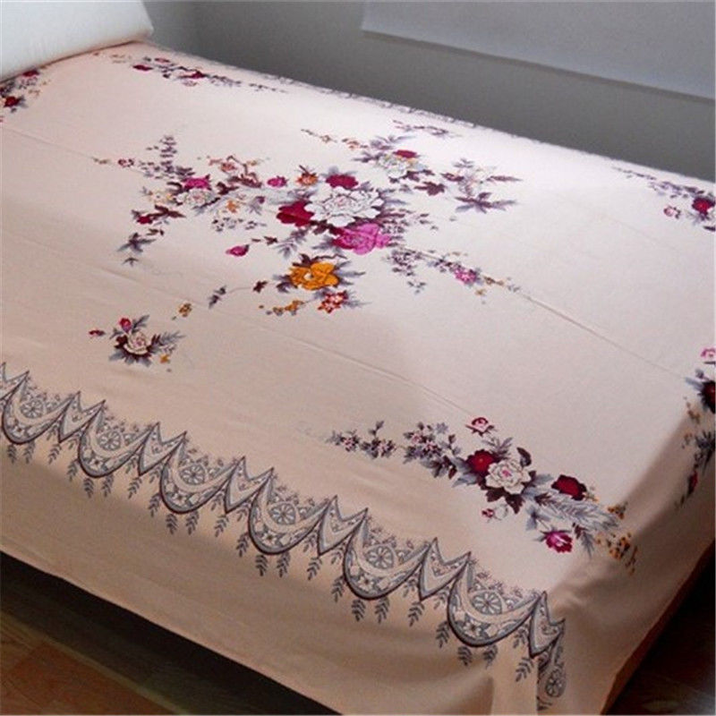 Old Shanghai National Old-Fashioned Printed Bed Sheets and Quilt Cover Four-Piece Set