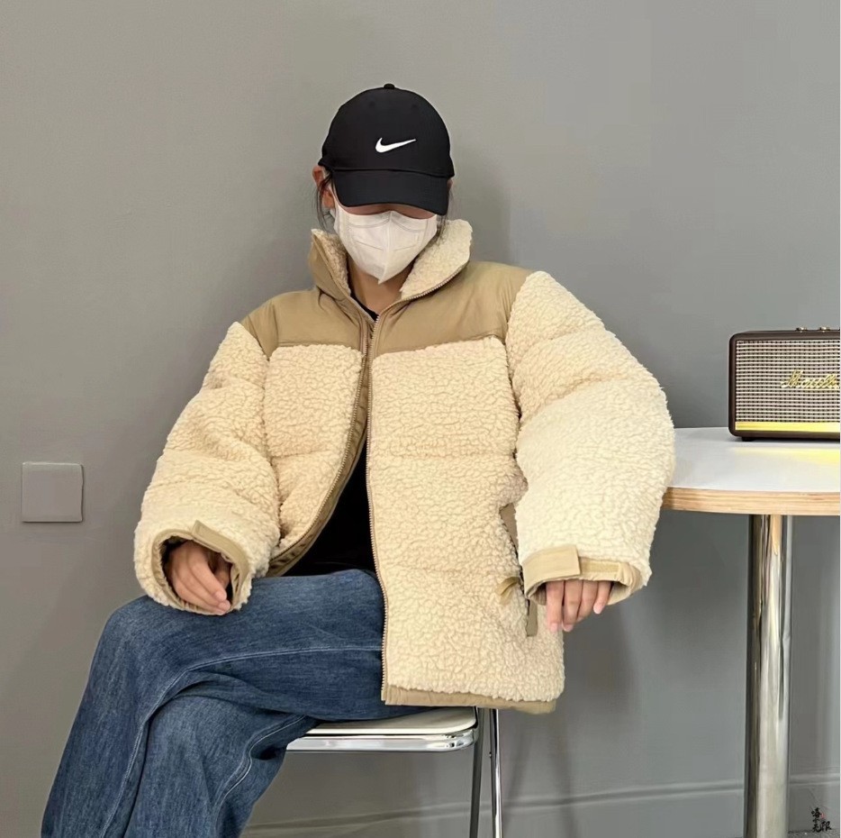 Trendy Brand Lamb Fleece Coat Star Style Coat Men's and Women's Sports Cotton Clothes Loose Casual Fashion All-match Autumn and Winter Style