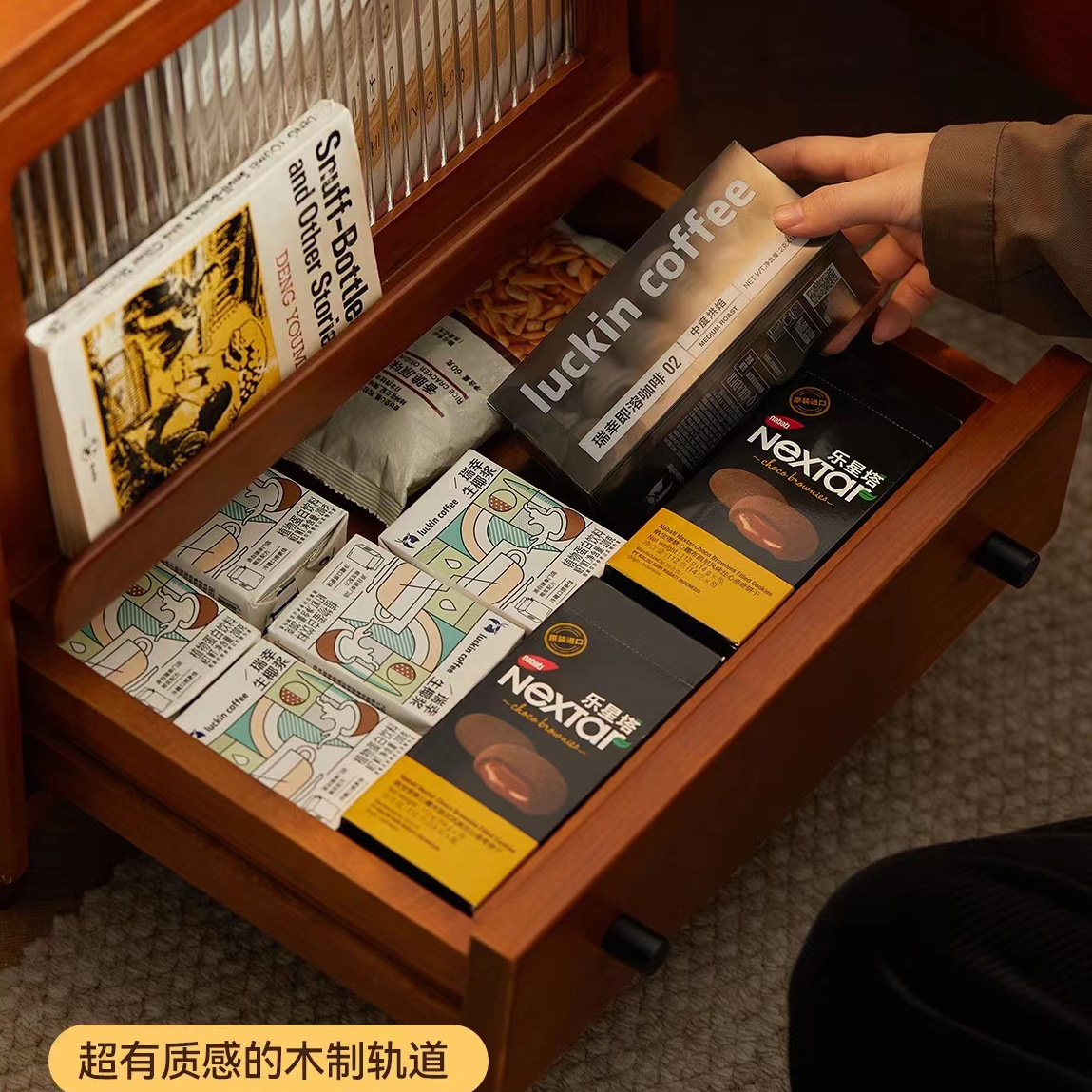 Vintage All Solid Wood All Solid Wood Bedside Table Simple Household Small Apartment Storage Cabinet Super Narrow Storage Cabinet Storage Cabinet