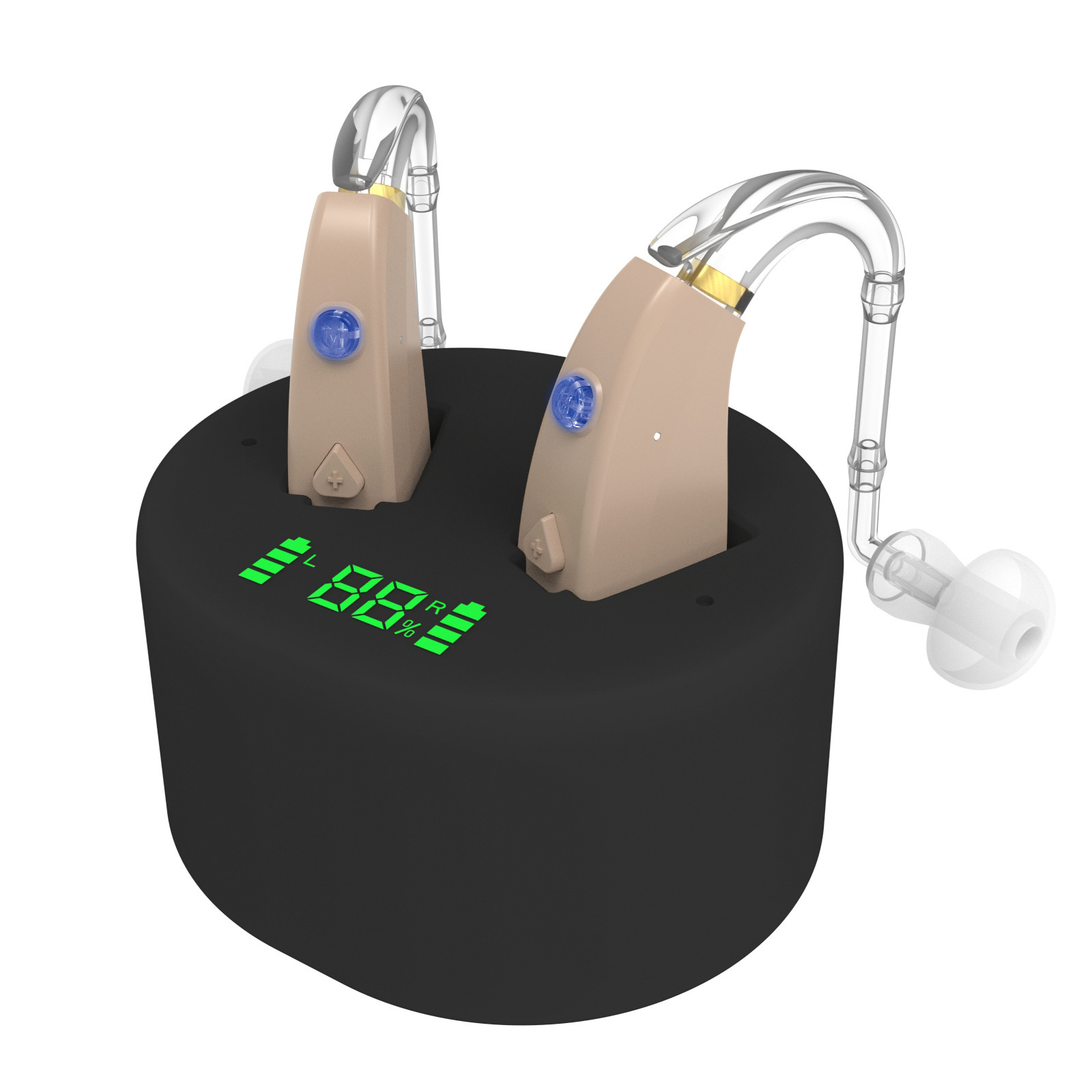 Cross-Border English Hearingaids Behind-The-Ear Hearing Aids for the Elderly USB Digital Display Charging Sound Amplifier