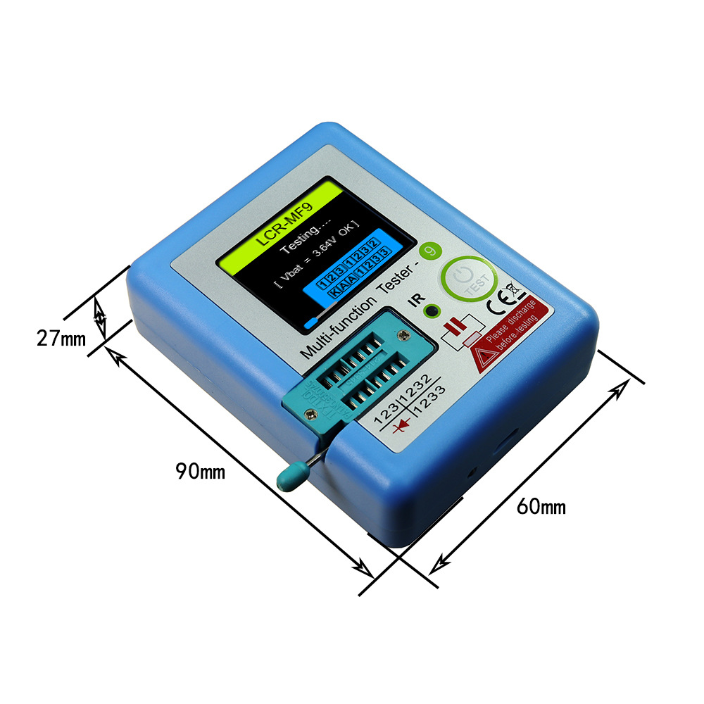 LCR-MF9 multi-function color display transistor tester