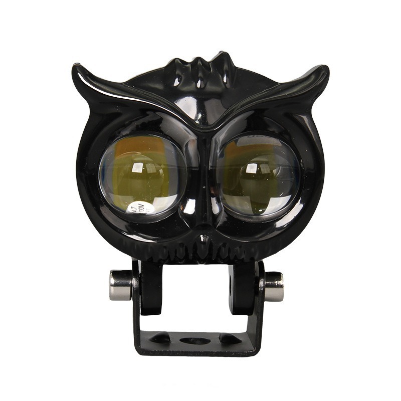 Cross-border new LED owl motorcycle spotlight far and near beam headlight external electric car modified motorcycle