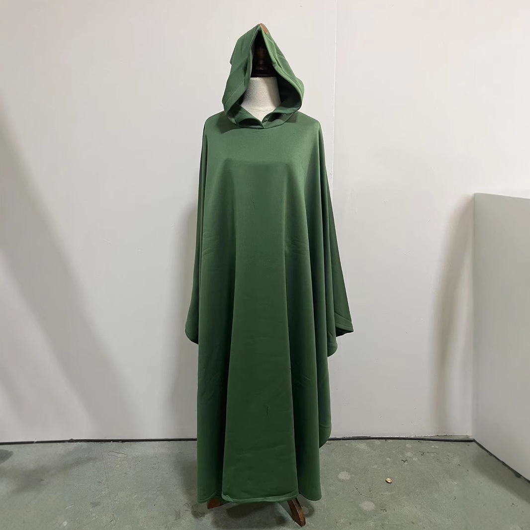 Cross-Border Spot European and American Autumn and Winter Punk Loose Hooded Woolen Tops Foreign Trade Loose Cape Tops for Men and Women